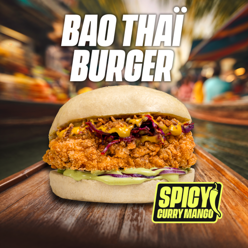 BAO THAÏ BURGER SPICY CURRY MANGO