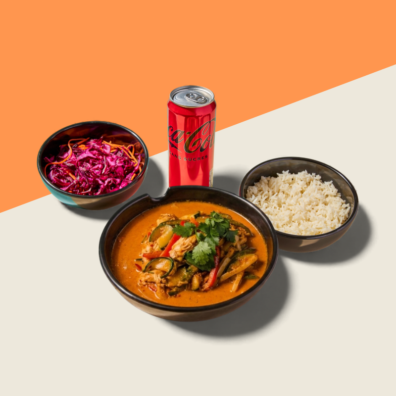 MENU CURRY ROUGE POULET
